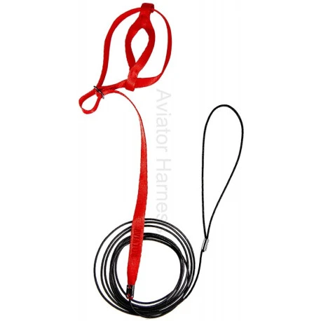 Harnais Pour Perruches Aviator - Petit/Rouge 3 Harnais Pour Perruches Aviator - Petit/Rouge – Image 3