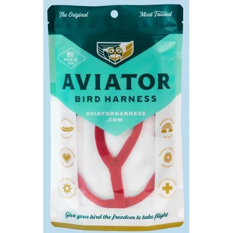 Harnais Pour Perruches Aviator - Petit/Rouge 1 Harnais Pour Perruches Aviator - Petit/Rouge