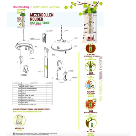 Mangeoire Lona M6 - Vert 2 Mangeoire Lona M6 - Vert – Image 2